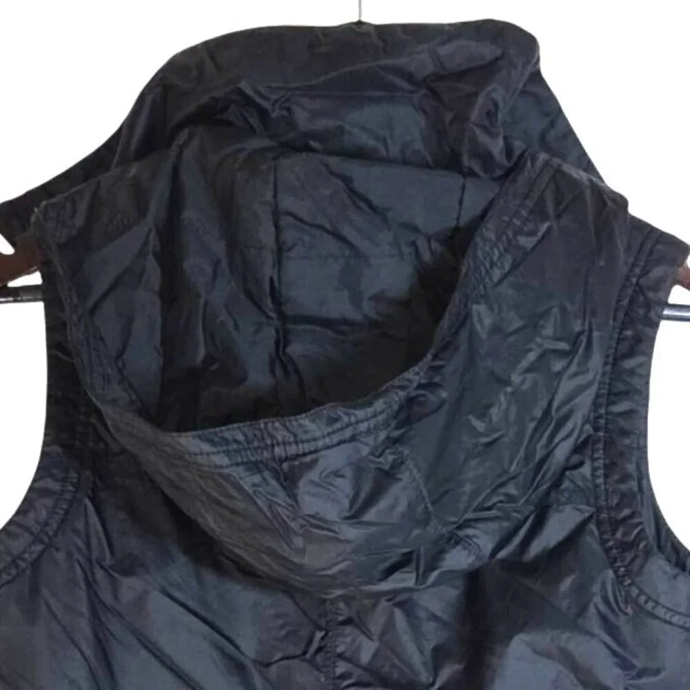 Columbia Mighty Lite Black Full Zip Hooded Nylon All Season Vest Size Small - Picture 5 of 8